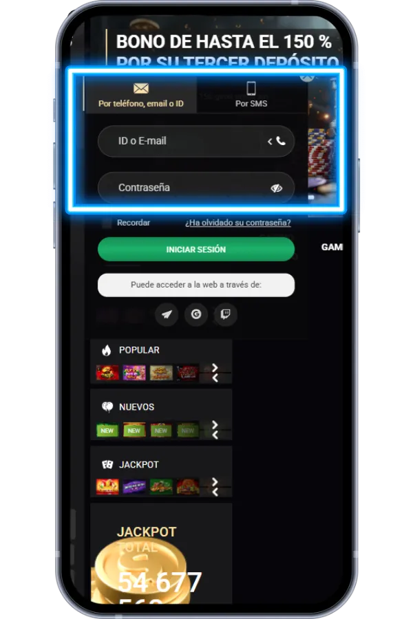 Installez l'application et connectez-vous