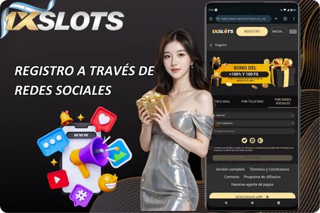 Registro a Través de Redes Sociales de 1xSlots